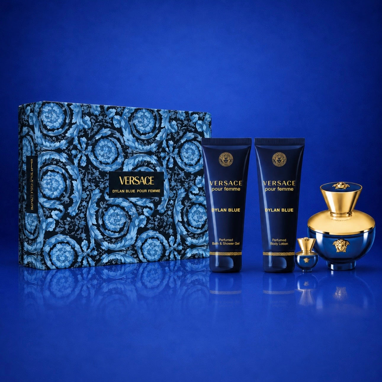 VERSACE DYLAN BLUE FEMME
SET EDP 3.4 OZ
