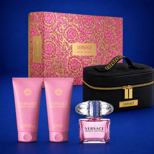 VERSACE BRIGHT CRYSTAL SET
4PC BAG 3.0 OZ EDT