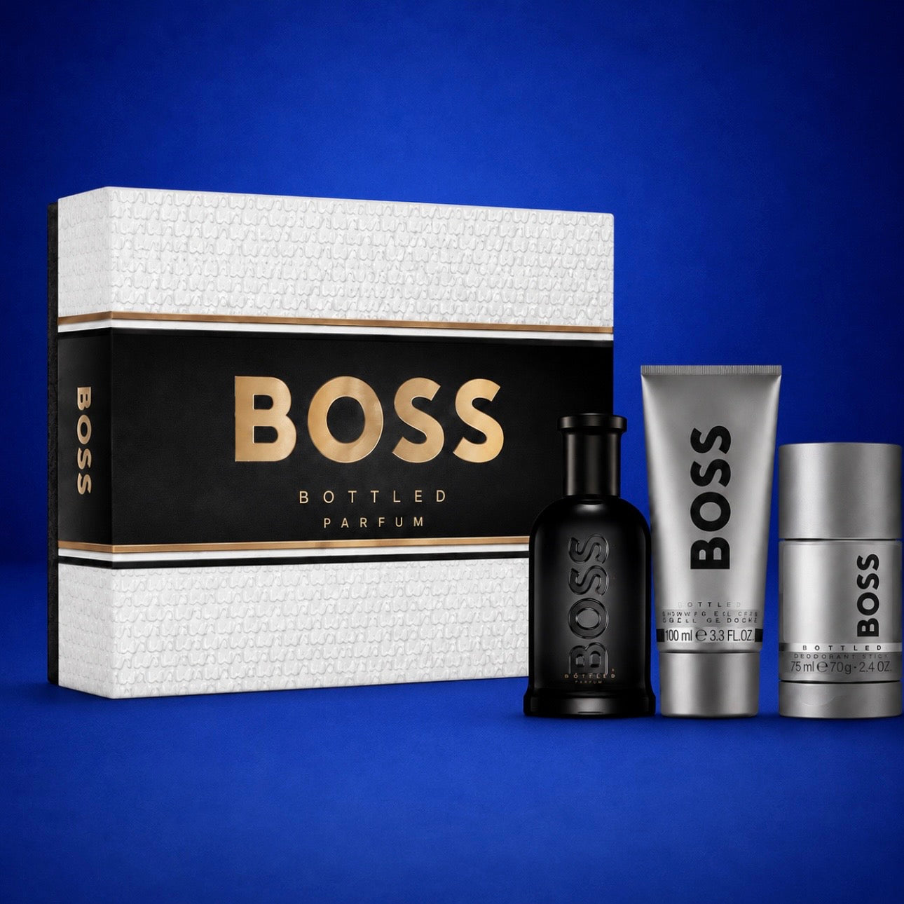 HUGO BOSS BOTTLED PARFUM
SET 3PC DES. 3.3 EDP