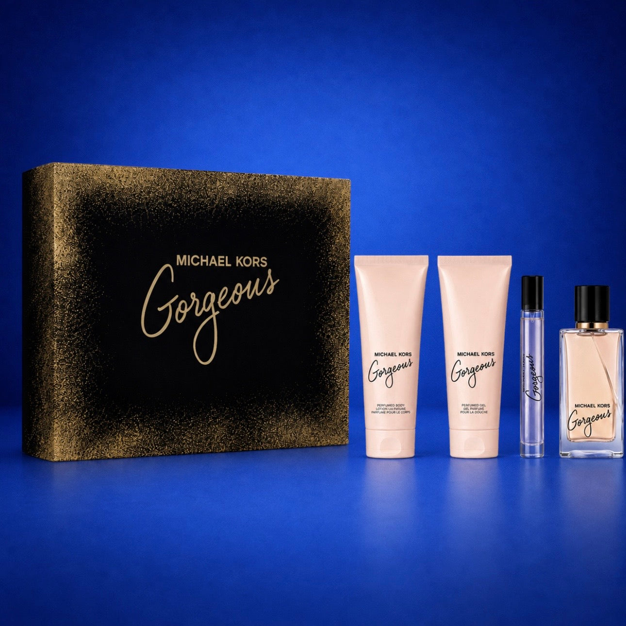 MICHAEL KORS GORGEOUS SET
4PC 3.4 OZ EDP